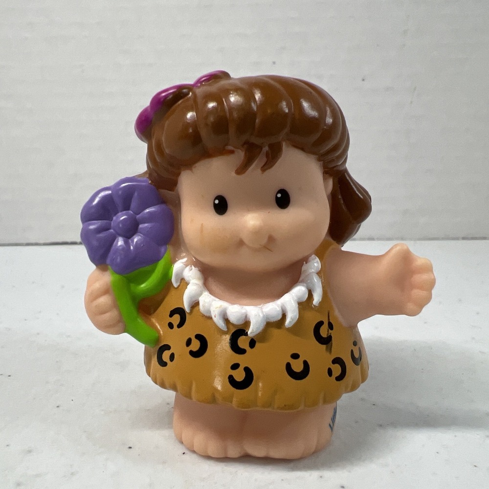 Fisher Price Little People Dinosaur Dinoland Cave Woman Girl Flower Figure